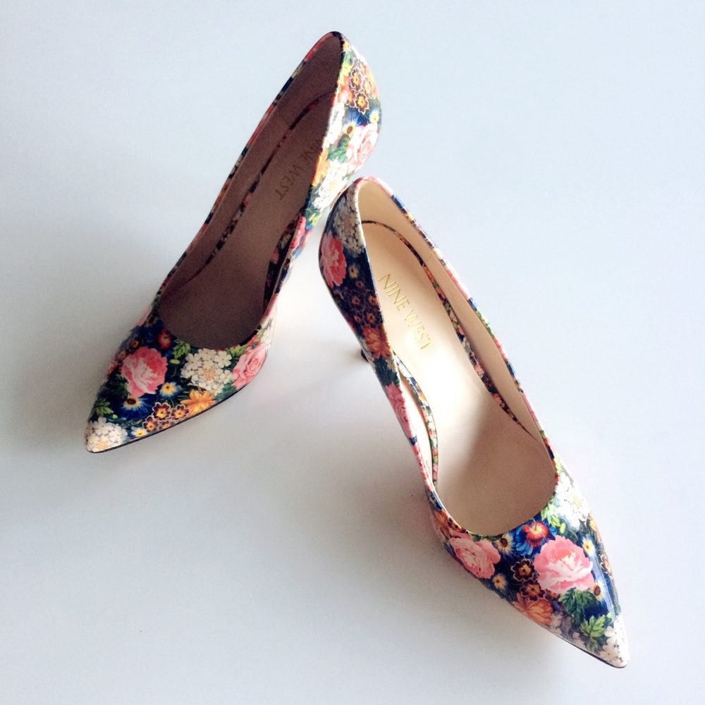 Nine West Flax Floral Patterned Stiletto Pumps